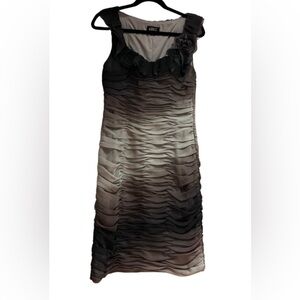 Vintage Adrianna Papell Black Ruffled Mini Dress